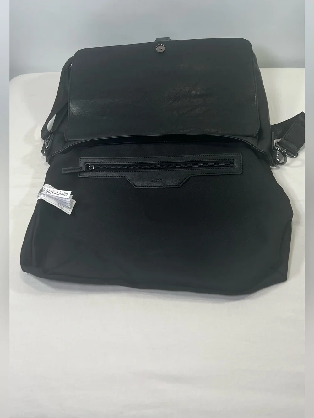 ALDO Black Messenger Bag Men Adjustable Crossbody Strap